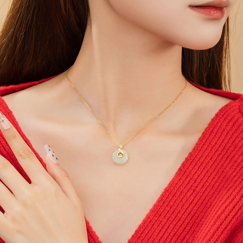 Buddha Stones中国十二支 和田翡翠 925 スターリングシルバー 豊穣のネックレスペンダント - image 24