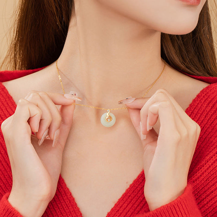 Buddha Stones中国十二支 和田翡翠 925 スターリングシルバー 豊穣のネックレスペンダント - image 21