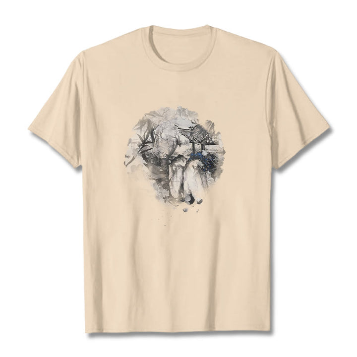 Buddha Stones中国竹山亭 デザイン柄 Tシャツ - ビスク - 2XL - image 6