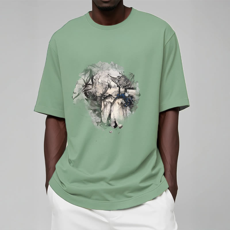 Buddha Stones中国竹山亭 デザイン柄 Tシャツ - image 17