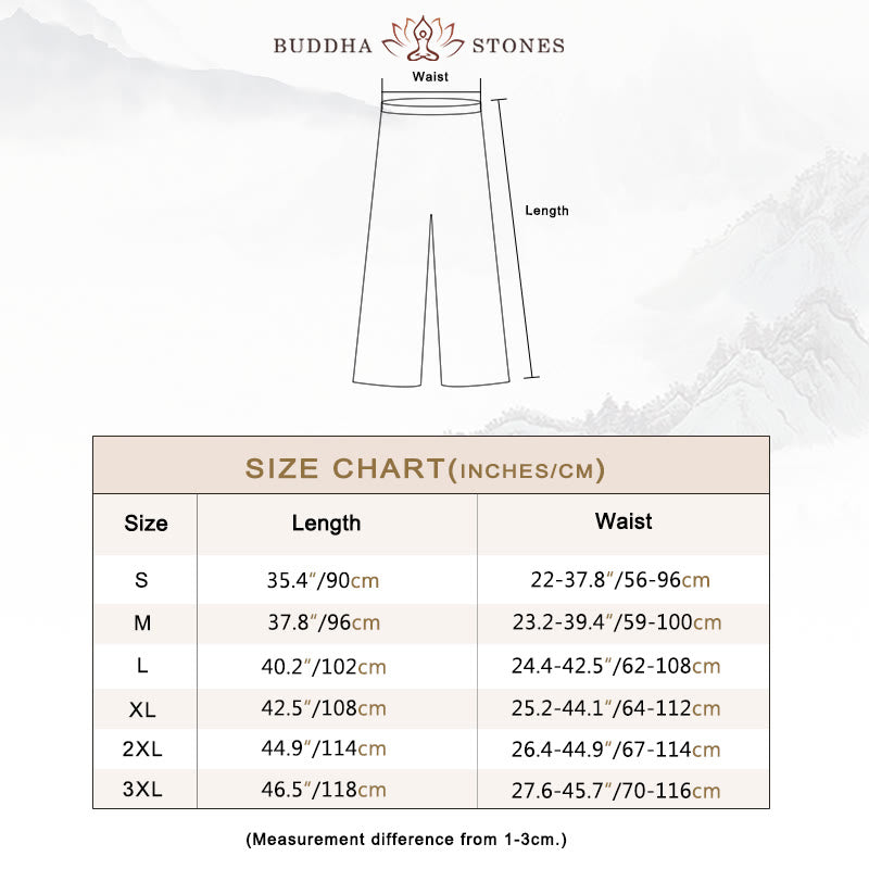 Buddha Stones夏用 ユニセックス 伸縮性ウエスト 太極拳 気功 練習用パンツ ポケット付き - image 6