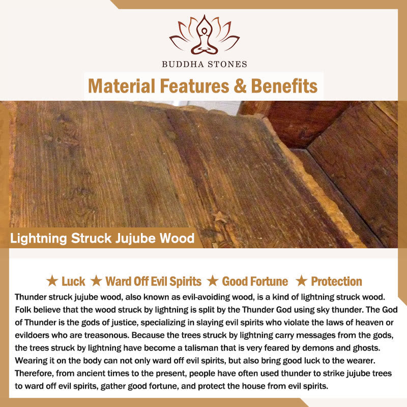 Buddha Stones108 個のMala雷に打たれたナツメの木 黄金の光のマントラの保護ブレスレット