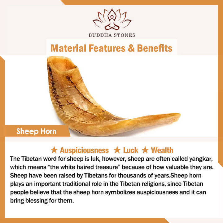 Buddha Stonesチベット 108Mala入り 数珠 十二支 出生仏 天然 羊の角 富のブレスレット