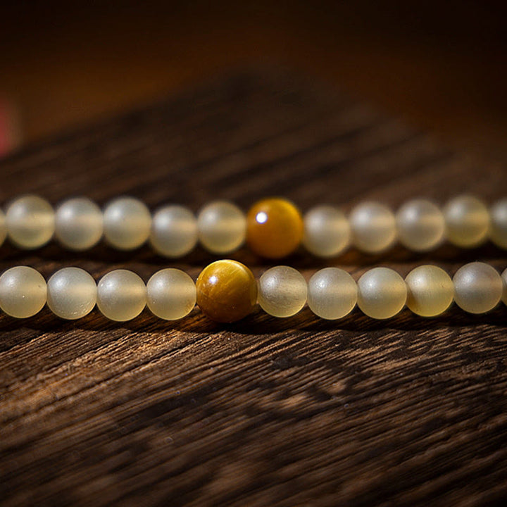 Buddha Stonesチベット 108Mala入り 数珠 十二支 出生仏 天然 羊の角 富のブレスレット