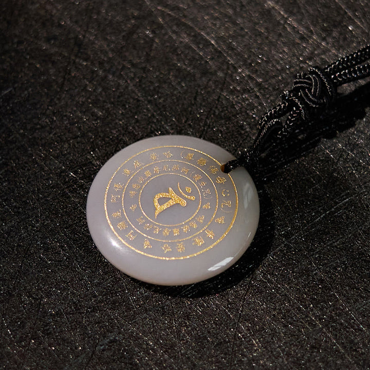 Buddha Stones毘盧遮那如来 サンスクリットマントラ 各種 クリスタル ブラックオブシディアン グリーンアベンチュリン 強さのネックレスペンダント