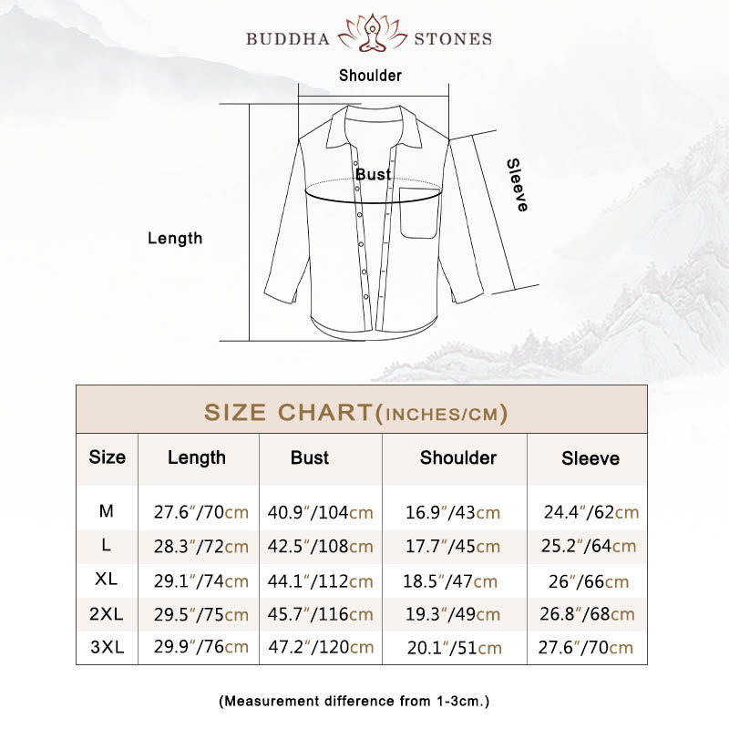 Buddha Stonesメンズ 長袖 フリース 裏地 ポケット付き コーデュロイ 快適シャツ - image 5