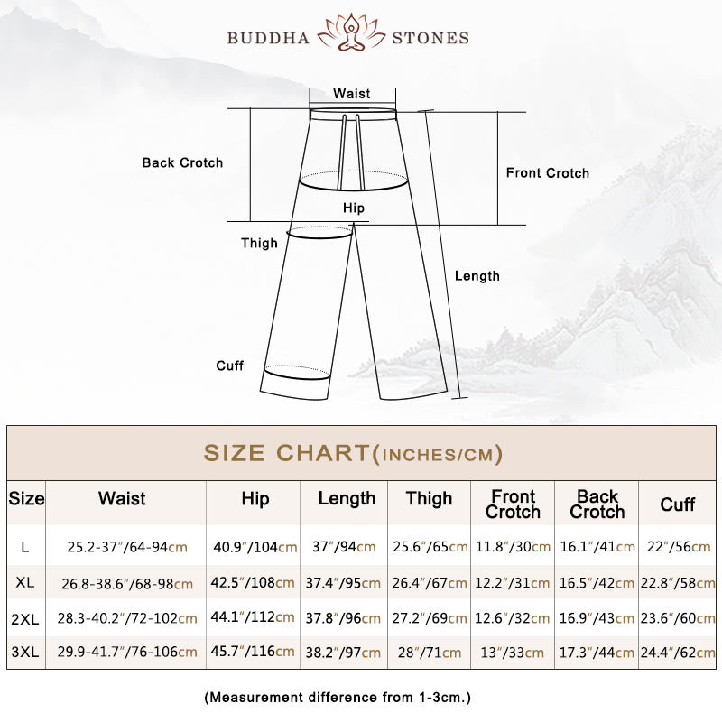 Buddha Stonesカジュアル ハイウエスト レースアップ ワイドレッグパンツ ポケット付き - image 3