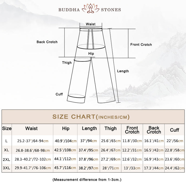 Buddha Stonesカジュアル ハイウエスト レースアップ ワイドレッグパンツ ポケット付き - image 3