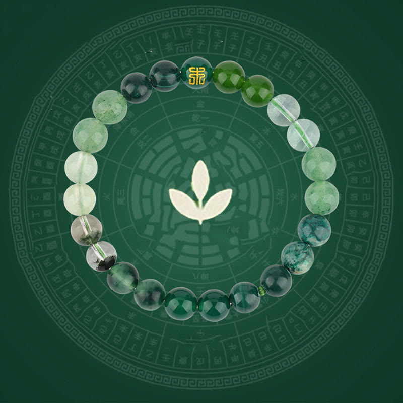 Buddha Stones ルチルクォーツ タイガーアイ 黄瑪瑙 シトリン 金運 開運 幸運 ブレスレット