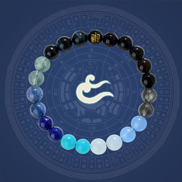 Buddha Stones ルチルクォーツ タイガーアイ 黄瑪瑙 シトリン 金運 開運 幸運 ブレスレット
