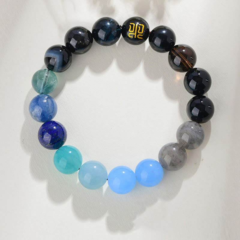 Buddha Stones ルチルクォーツ タイガーアイ 黄瑪瑙 シトリン 金運 開運 幸運 ブレスレット