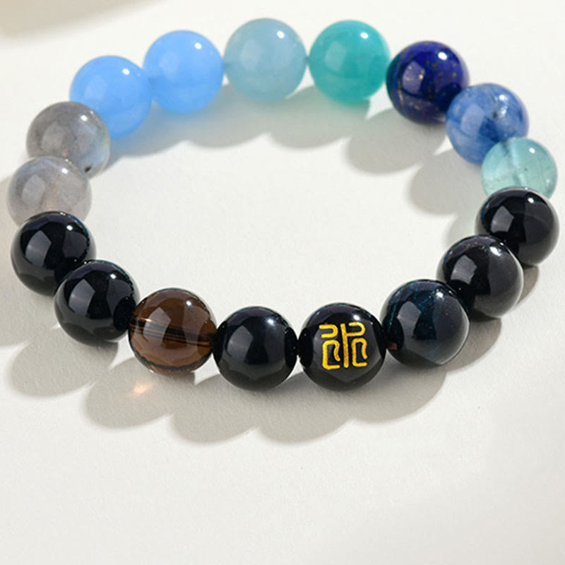 Buddha Stones ルチルクォーツ タイガーアイ 黄瑪瑙 シトリン 金運 開運 幸運 ブレスレット