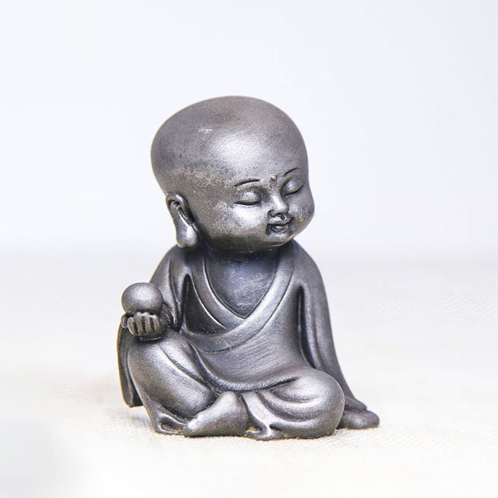 Buddha Stones手作り地蔵観音観音観音菩薩如来鉄粉錆キャスト樹脂像家の装飾