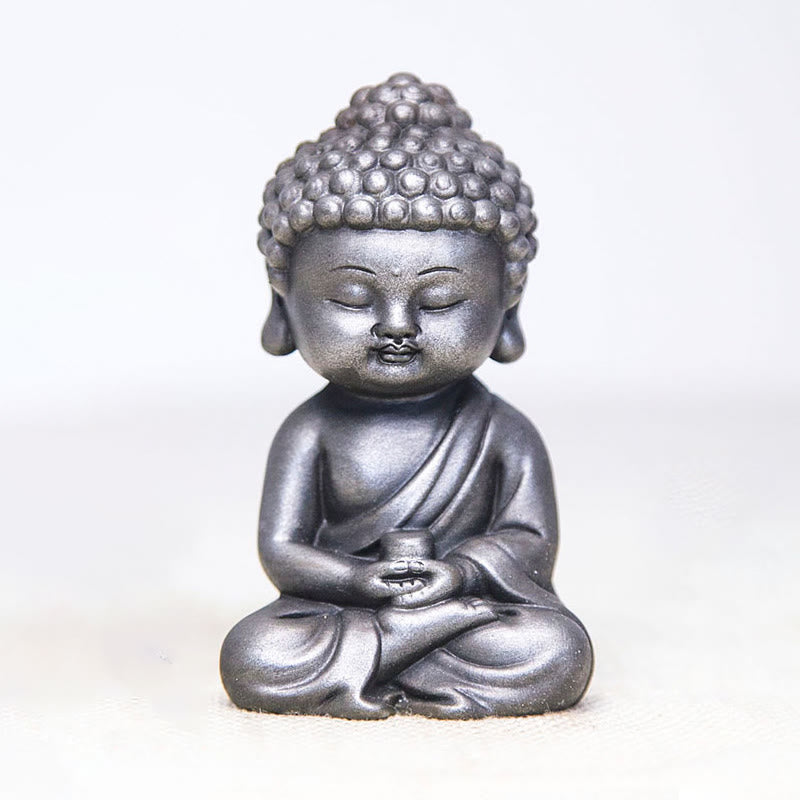 Buddha Stones手作り地蔵観音観音観音菩薩如来鉄粉錆キャスト樹脂像家の装飾