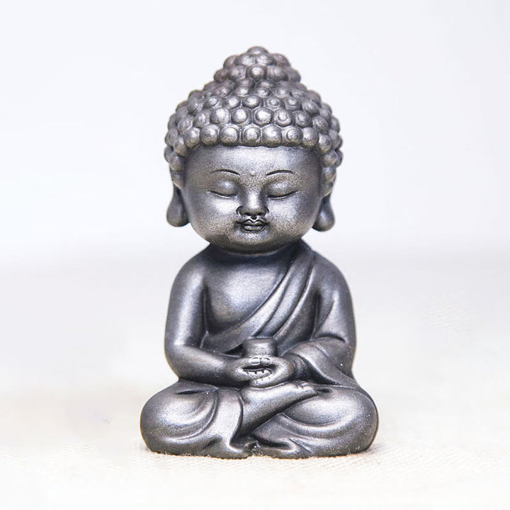 Buddha Stones手作り地蔵観音観音観音菩薩如来鉄粉錆キャスト樹脂像家の装飾