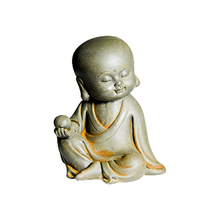 Buddha Stones手作り地蔵観音観音観音菩薩如来鉄粉錆キャスト樹脂像家の装飾