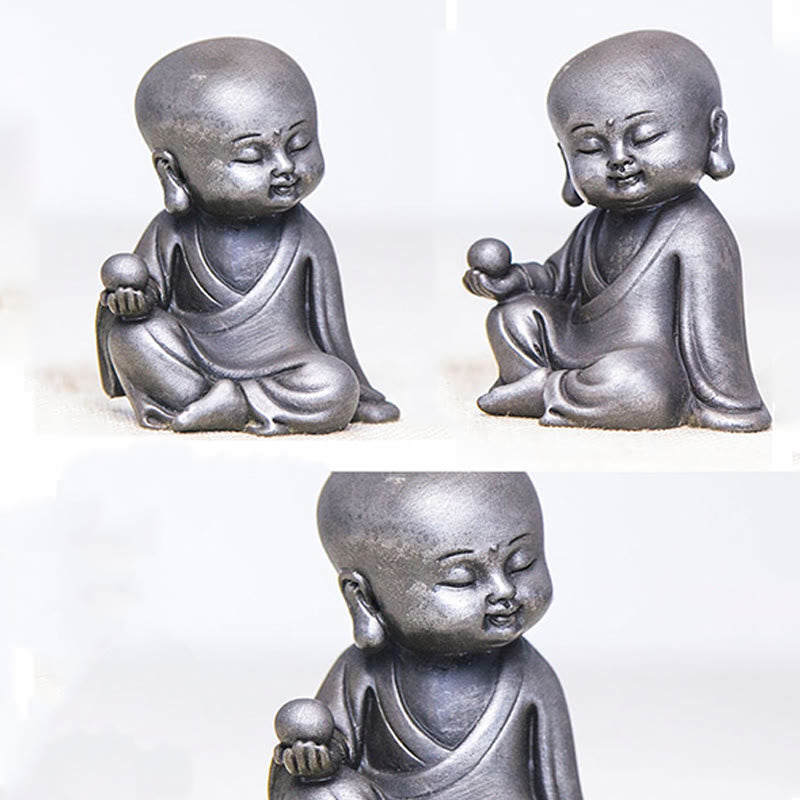 Buddha Stones手作り地蔵観音観音観音菩薩如来鉄粉錆キャスト樹脂像家の装飾
