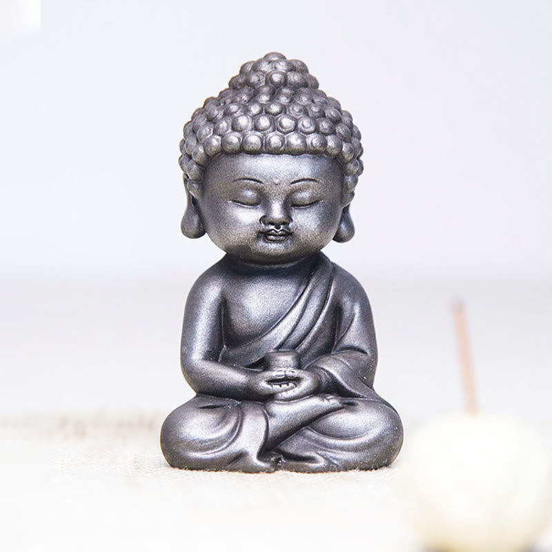 Buddha Stones手作り地蔵観音観音観音菩薩如来鉄粉錆キャスト樹脂像家の装飾