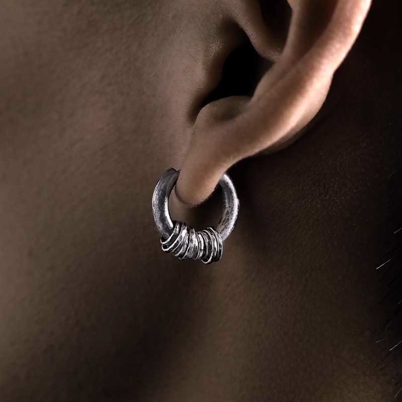 Buddha Stones925スターリングシルバー 手打ちプロテクションイヤリング  - image 11
