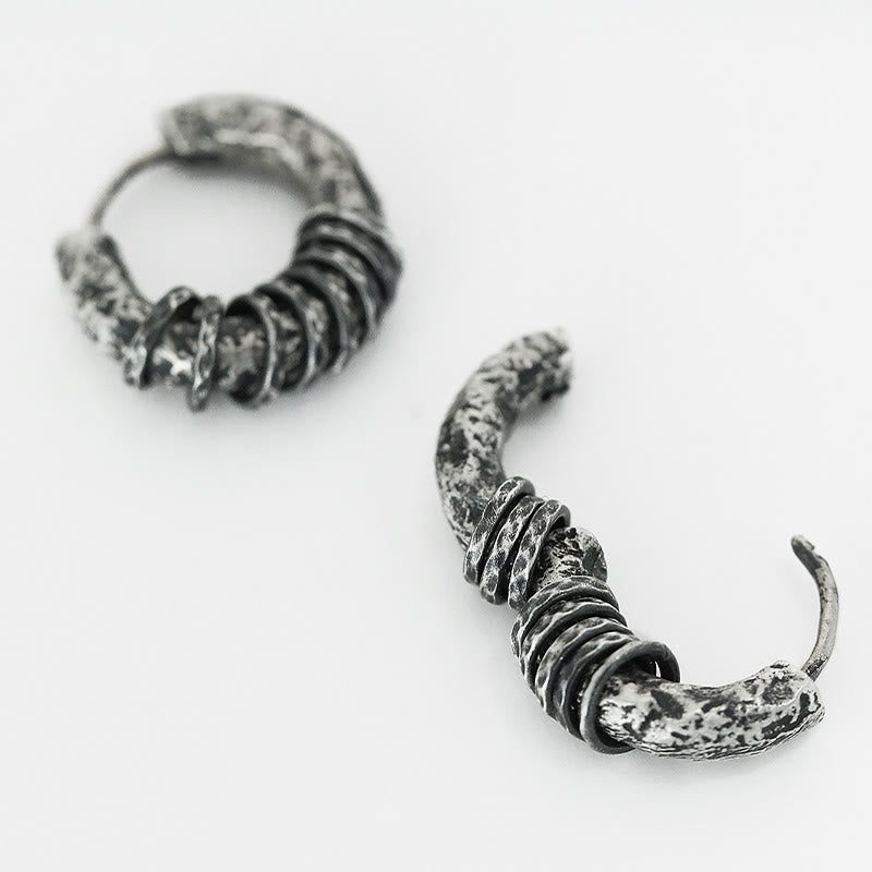 Buddha Stones925スターリングシルバー 手打ちプロテクションイヤリング  - image 19