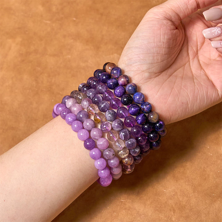 Buddha Stonesキープカーム パープルシリーズ ヒーリングラブブレスレット