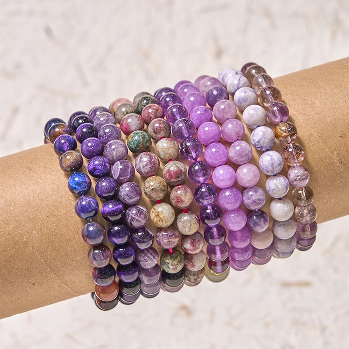 Buddha Stonesキープカーム パープルシリーズ ヒーリングラブブレスレット