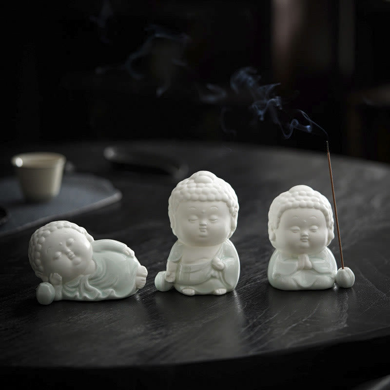 Buddha Stones仏陀 座像 立像 横たわ像 陶器製 癒し 香炉 卓上装飾