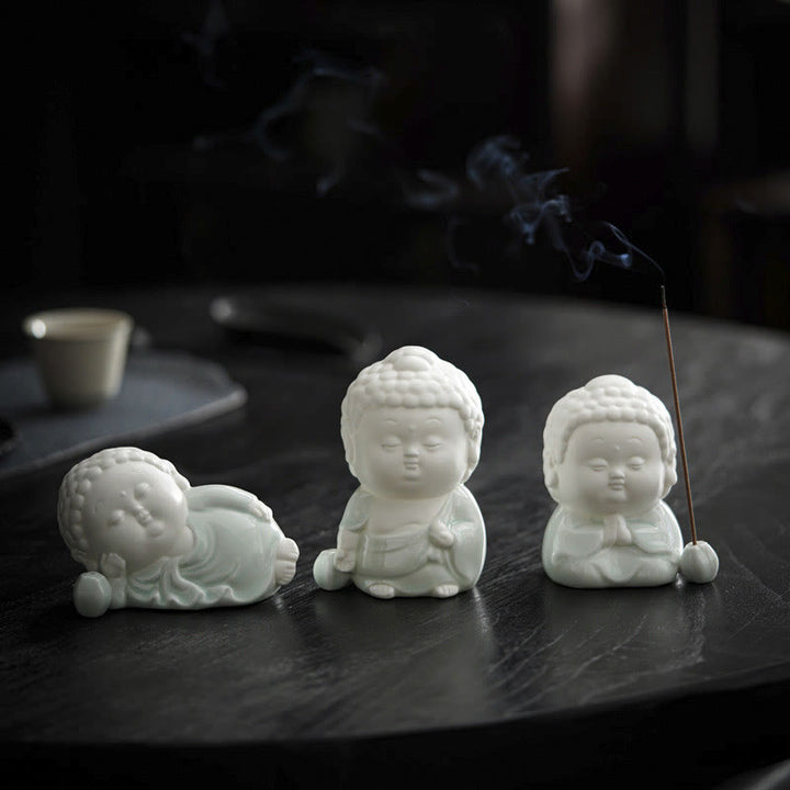 Buddha Stones仏陀 座像 立像 横たわ像 陶器製 癒し 香炉 卓上装飾