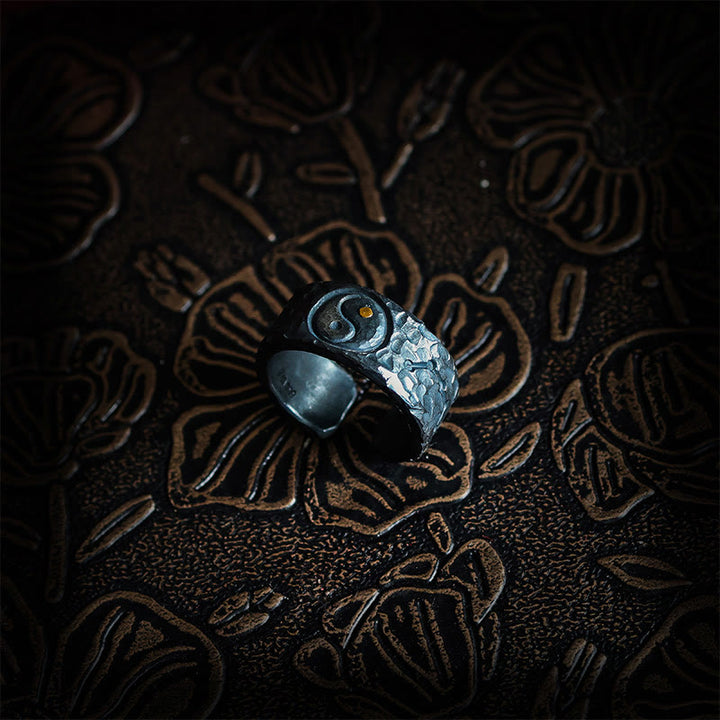 Buddha Stones999スターリングシルバー 陰陽バランスリング - image 1