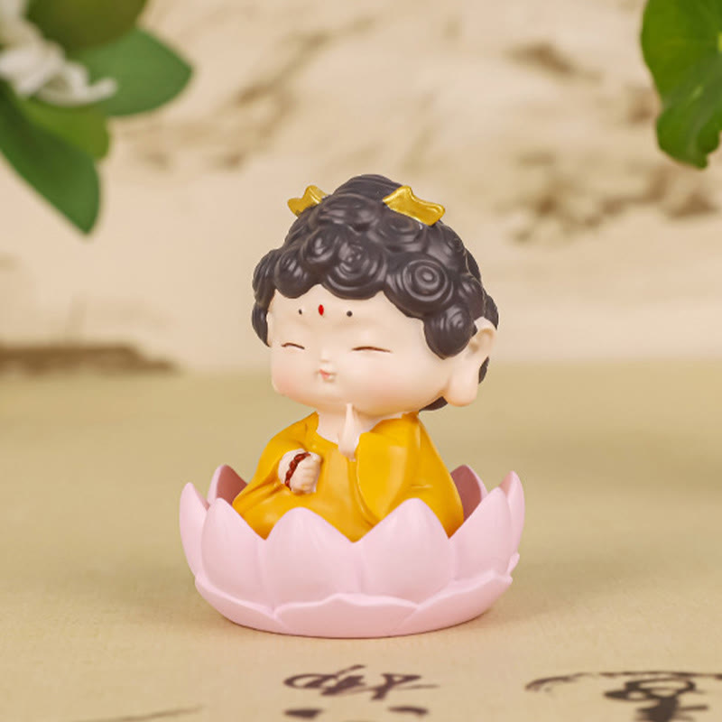 Buddha Stones瞑想 蓮 阿弥陀仏 樹脂像 慈悲 室内装飾