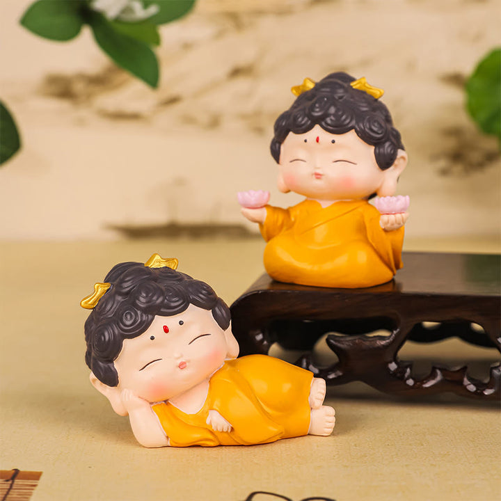 Buddha Stones瞑想 蓮 阿弥陀仏 樹脂像 慈悲 室内装飾