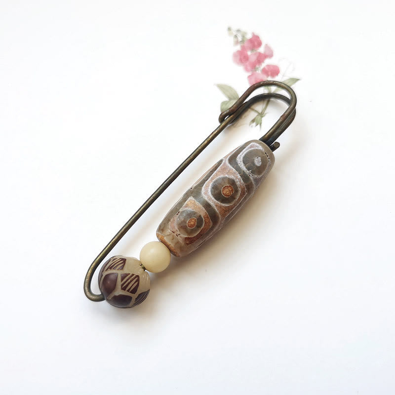 Buddha Stones九眼珠菩提樹蓮華守護ブローチ