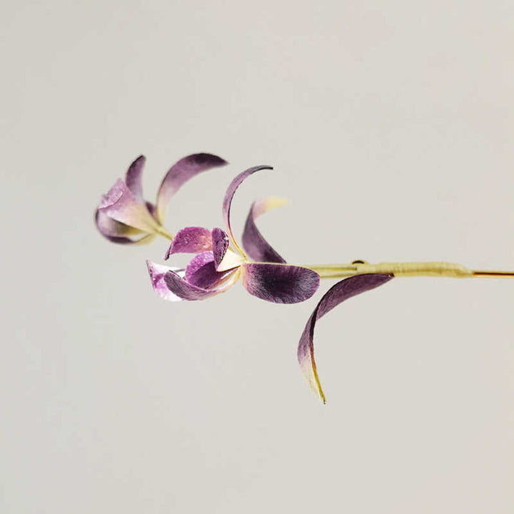 Buddha Stonesハンドメイドベルベットフラワー桑シルク蘭の花ブローチ