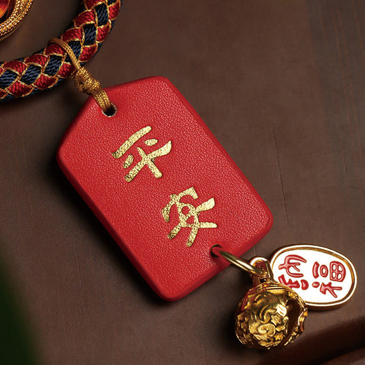 Buddha Stonesひょうたん福文字安全と幸運の車吊り飾り