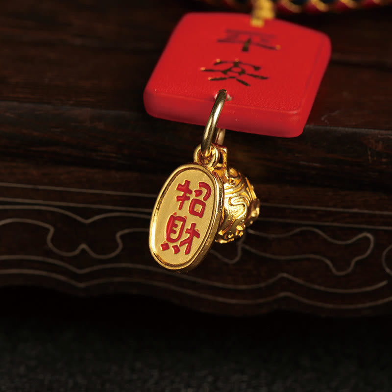 Buddha Stonesひょうたん福文字安全と幸運の車吊り飾り