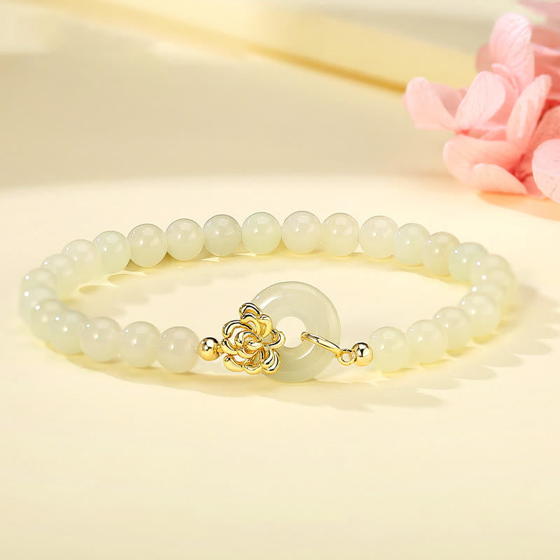 Buddha Stones925 スターリングシルバー 天然和田翡翠 秋菊 平和バックル 繁栄ブレスレット