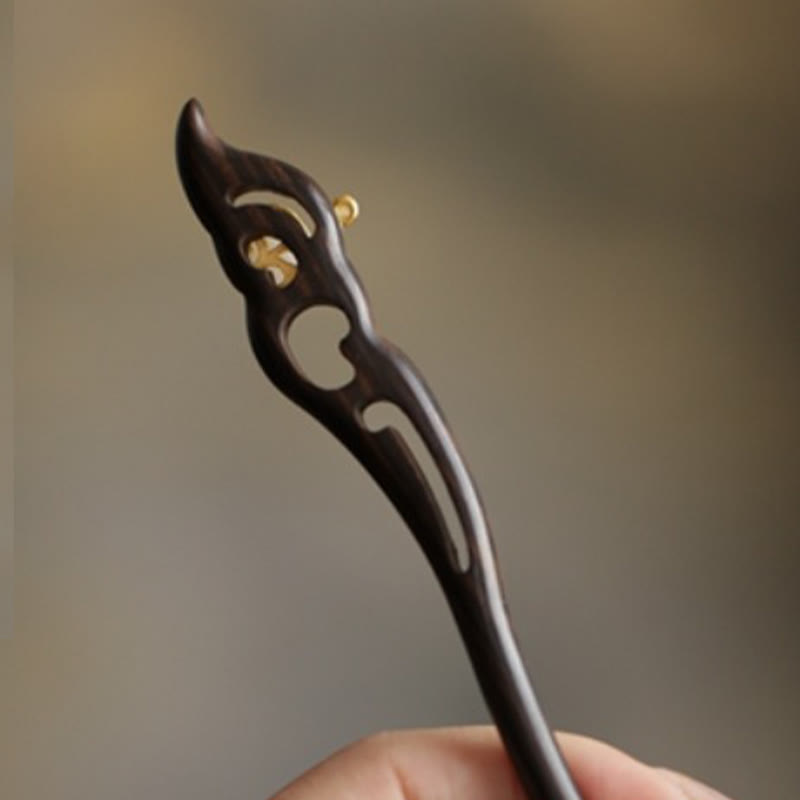 Buddha Stones吉兆雲 白檀 うさぎ 守護簪