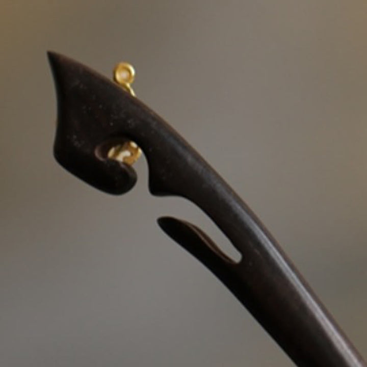 Buddha Stones吉兆雲 白檀 うさぎ 守護簪