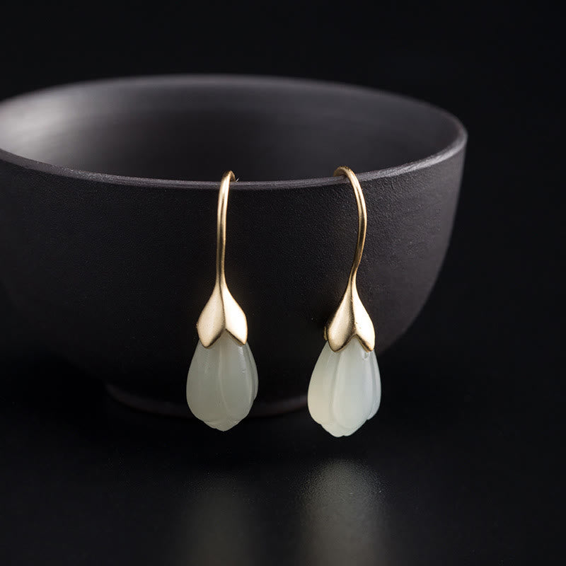 Buddha Stones925スターリングシルバー 和田翡翠 マグノリア アバンダンス ドロップイヤリング