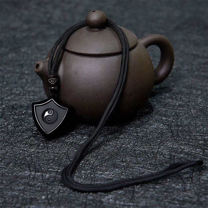 Buddha Stones黒曜石 シールドパターン 陰陽シンボル 強さ ネックレス ペンダント - image 4