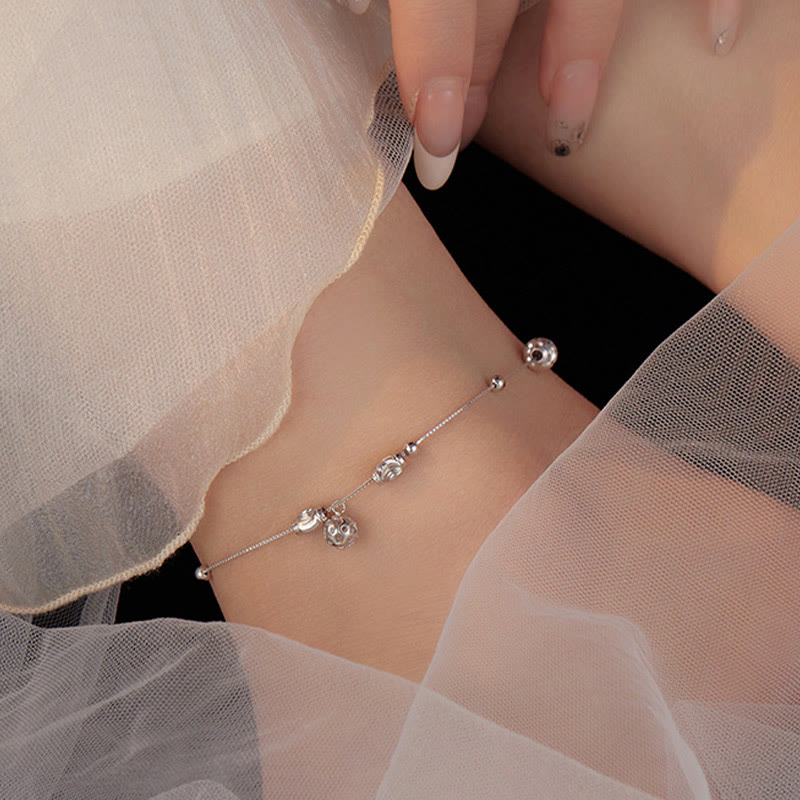 Buddha Stones925 スターリングシルバー シンプルベルビーズ 祝福アンクレット - image 2