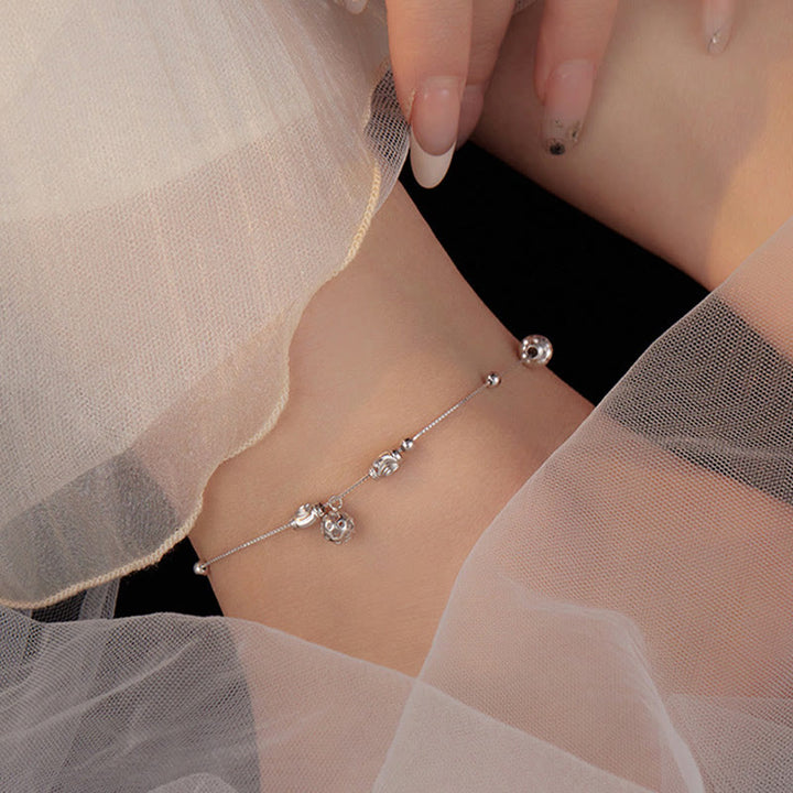 Buddha Stones925 スターリングシルバー シンプルベルビーズ 祝福アンクレット - image 2