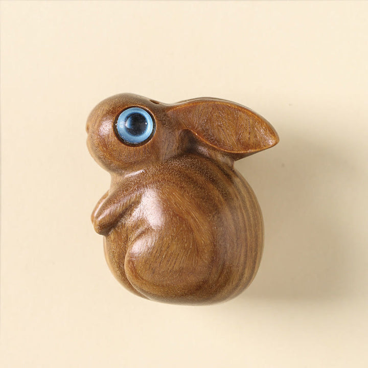 Buddha Stones小葉 紅白檀 緑白檀 幸運のミニウサギ リラクゼーション装飾