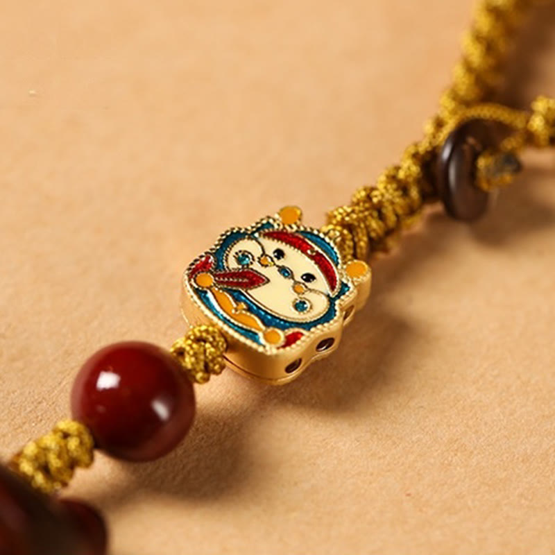 Buddha Stones小葉紫檀緑檀 白檀 招き猫 守護 キーホルダー 携帯電話 吊り下げ装飾 - image 8