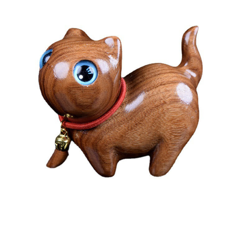 Buddha Stonesローズウッド彫刻 猫の温もり 室内装飾 - image 2