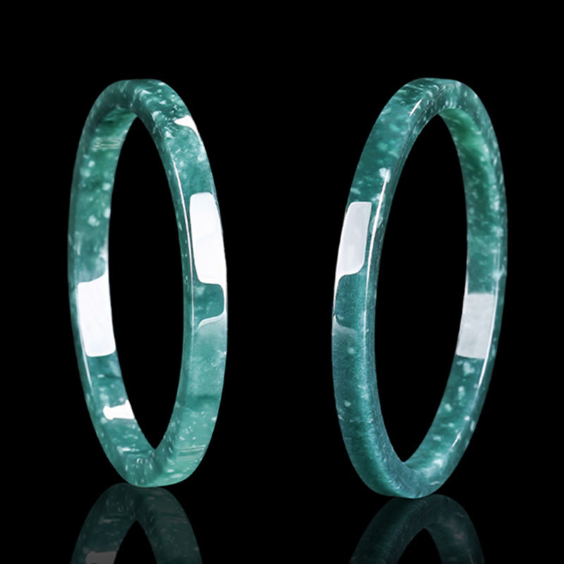 Buddha Stones天然翡翠の豊富な薄型ブレスレットバングル - image 10