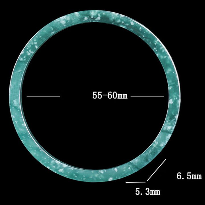 Buddha Stones天然翡翠の豊富な薄型ブレスレットバングル - image 7