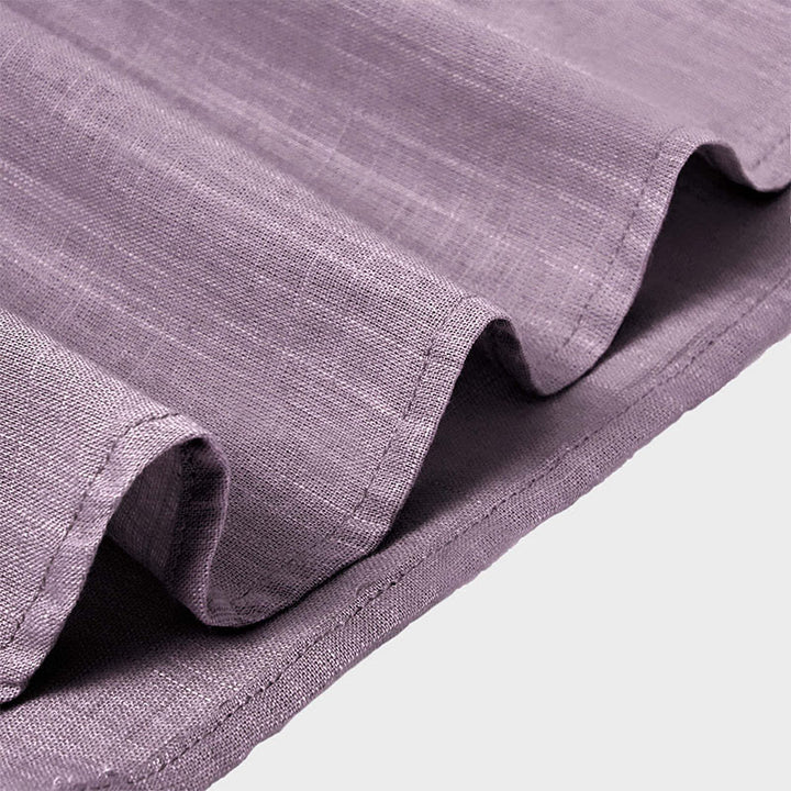 Buddha Stonesメンズ 夏 無地 半袖 ハーフボタン コットンリネン シャツ - image 17