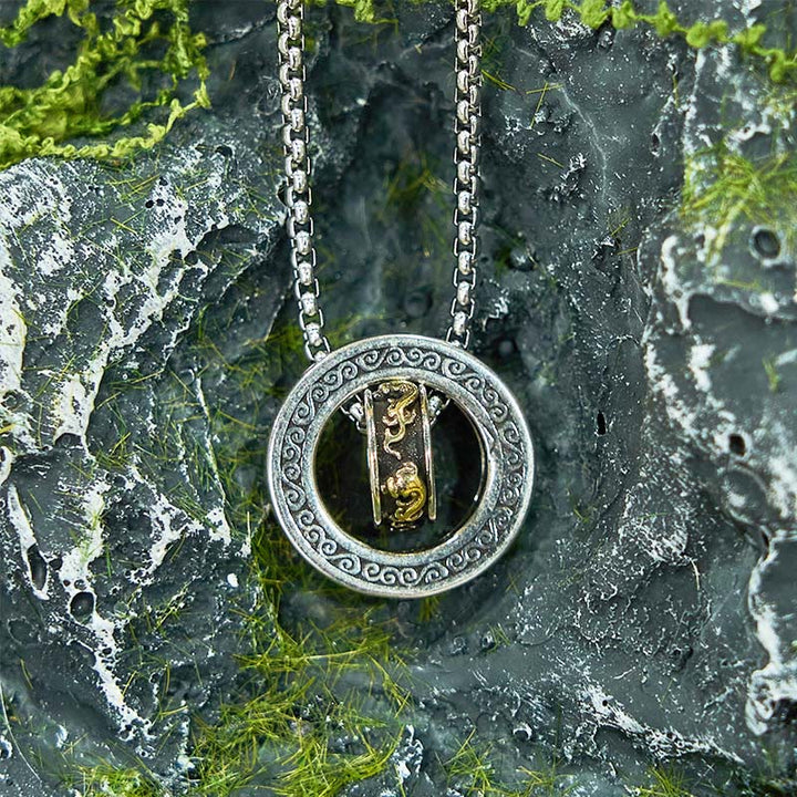 Buddha Stonesダブルリング貔貅平和のお守りチャーム富回転ネックレスペンダント - image 14