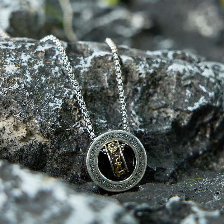 Buddha Stonesダブルリング貔貅平和のお守りチャーム富回転ネックレスペンダント - image 10